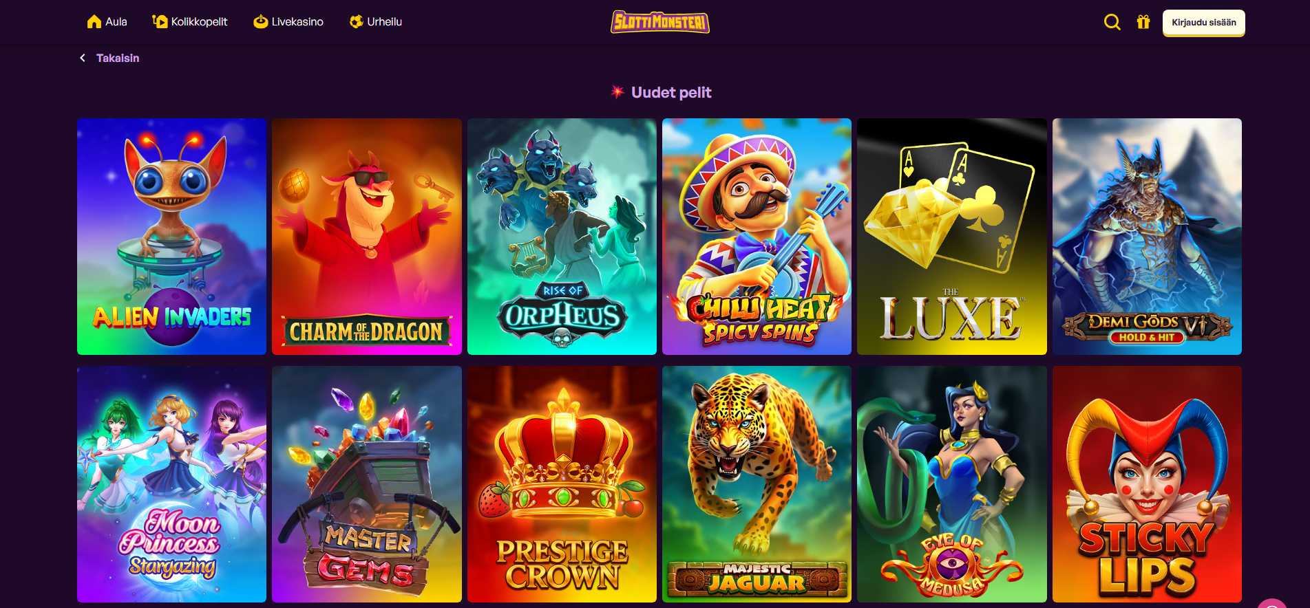 Slottimonsteri Uudet Pelit