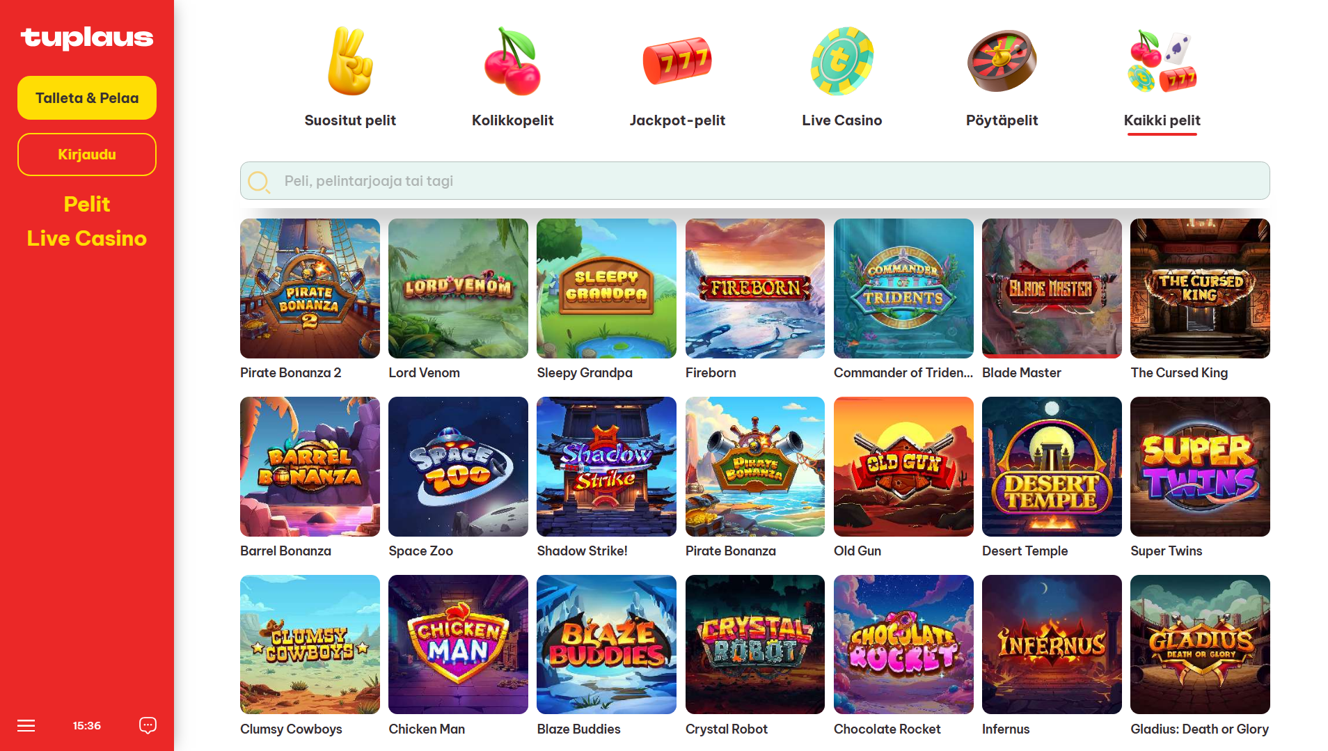 Tuplaus Casino Games