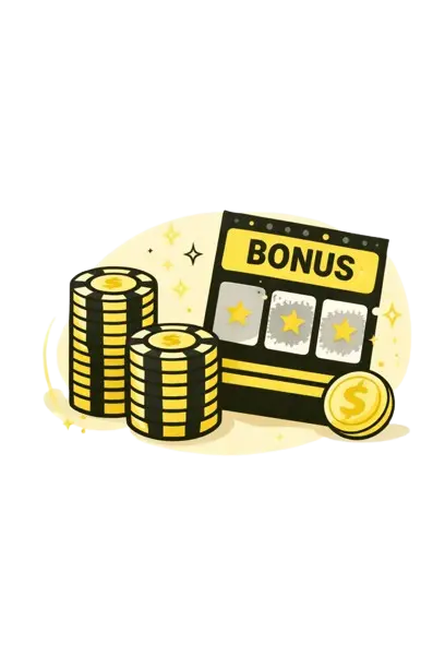 Pelimerkkej&auml; nipussa, pelikone ja dollerin kolikko