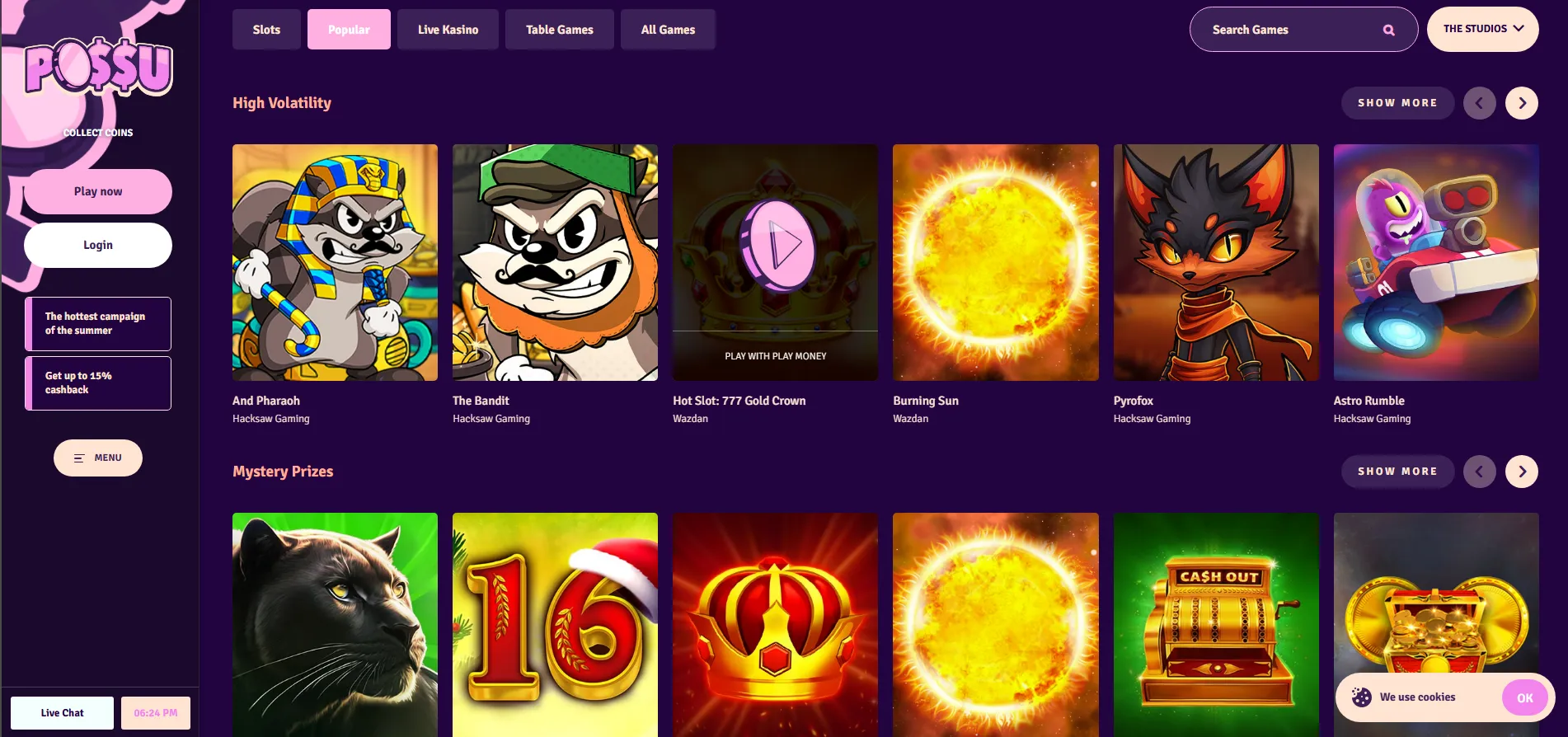 possu casino games collection
