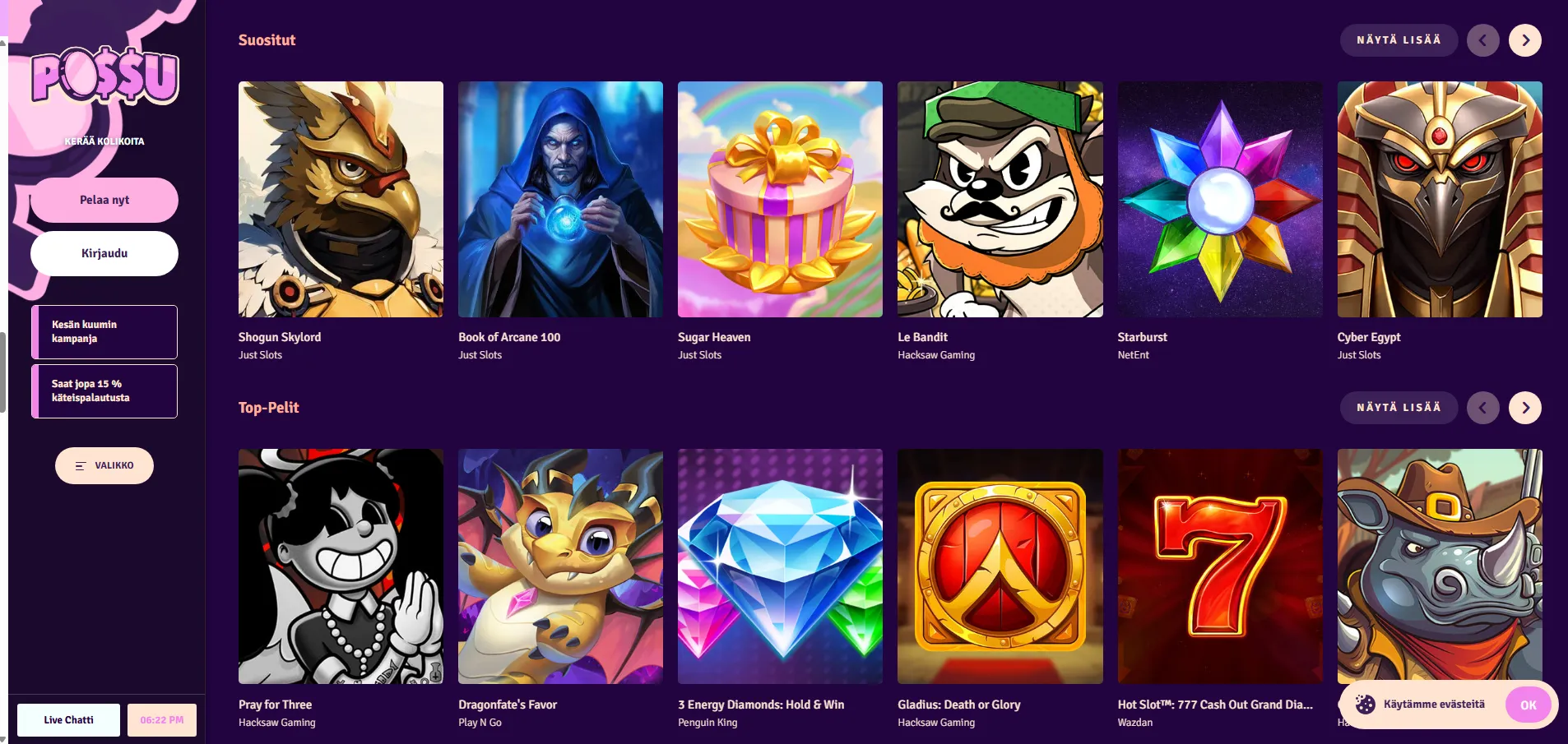 possu casino games
